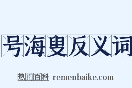 号海叟反义词是什么意思的图片